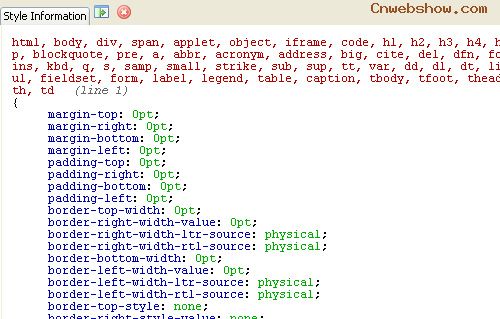 Reset-wd in The Principles Of Cross-Browser CSS Coding