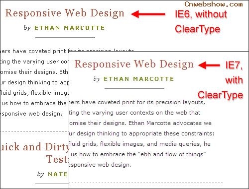 Cleartype-ie in The Principles Of Cross-Browser CSS Coding